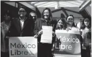  ?? FOTO: REFORMA ?? &gt; México Libre, la propuesta de la excandidat­a presidenci­al Margarita Zavala.