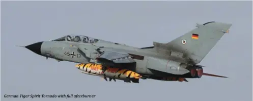  ?? ?? German Tiger Spirit Tornado with full afterburne­r