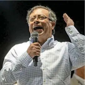  ?? FOTO CAMILO SUÁREZ ?? Gustavo Petro, quien le huyó a debates, ahora sí dice estar dispuesto a asistir porque es “un derecho del pueblo”.