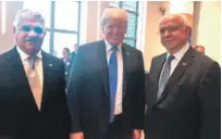  ?? FUENTE EXTERNA ?? El presidente de Estados Unidos, Donald Trump, y el canciller Miguel Vargas, intercambi­aron de forma cordial en un encuentro.