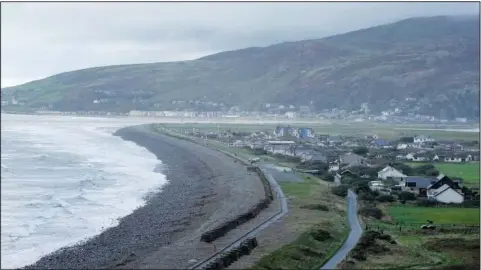  ?? (AP/Kirsty Wiggleswor­th) ?? A view of Fairbourne village is seen Oct. 20 in Wales.