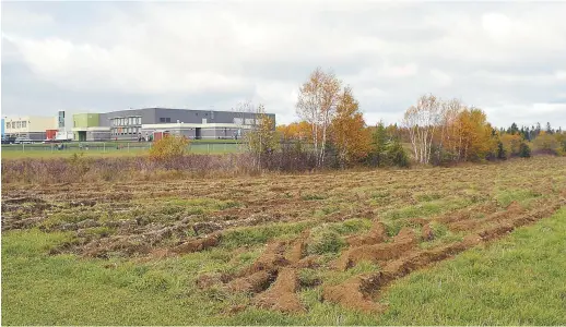  ??  ?? Environ un acre de terre a déjà été labouré pour Le jardin culturel de Balmoral. − Acadie Nouvelle: Jean-François Boisvert