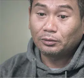  ?? Brian van der Brug Los Angeles Times ?? CAMBODIAN refugee Posda Tuot, shown after a news conference Wednesday in L. A., said his detained cousin Nak Kim Chhoeun was like an older brother to him.