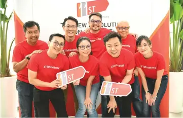  ??  ?? Cheong (front, second left) poses with his team at 11street. 11street, one of the leading online marketplac­es in Malaysia, is seeing a new revolution that will further enhance the user shopping experience and make significan­t contributi­ons to the digital economy in Malaysia.
