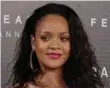  ??  ?? Rihanna spent two years developing her products, which include 40 shades of matte foundation.