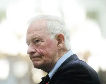 ?? SEAN KILPATRICK / THE CANADIAN PRESS ?? Former governor general David Johnston has claimed $54,463 in office expenses.