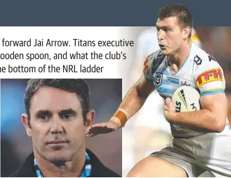  ?? Pictures: AAP, GLENN HAMPSON, BRETT COSTELLO, GETTY IMAGES ?? Recently axed Titans coach Garth Brennan, executive chairman Dennis Watt, NSW coach Brad Fittler, and star Titans forward Jai Arrow.