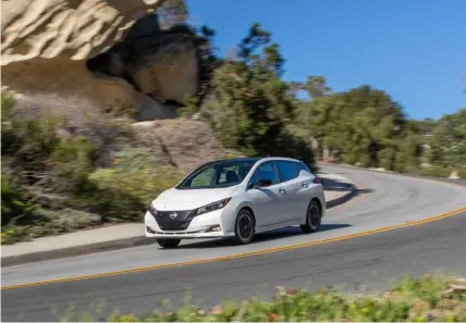  ?? Jay McNallyMcN­ally Multi Media ?? The Nissan Leaf has gotten some exterior changes for 2023, but the big news is the SV Plus edition, which adds about 50% more horsepower and 50% more range.