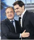  ??  ?? Florentino junto a Iker.