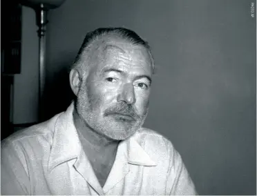  ??  ?? Ernest Hemingway at his home in San Francisco de Paula near Havana, Cuba, on Aug 21, 1950.