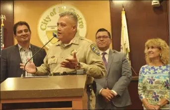  ?? JULIO MORALES PHOTO ?? California Highway Patrol Capt. Arturo Proctor said that the $40.3 million allocated for a new facility in El Centro will allow the agency to operate more e ciently.