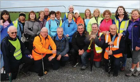  ??  ?? Tralee and Kerry Pilgrims who left the Dominican Abbey Tralee at 06.am on Friday morning to walk to Our Lady’s Well and Grotto at Ballyheigu­e, on the celebratio­n of her birthday where Mass was celebrated by the Bishop of Kerry Rev. Ray Browne and...