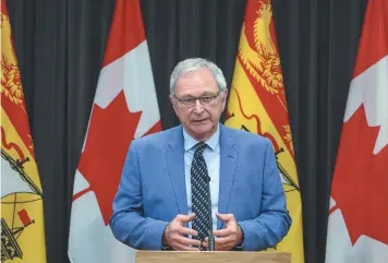  ??  ?? Le premier ministre du Nouveau-Brunswick, Blaine Higgs. - Gracieuset­é