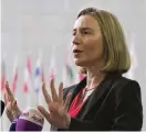  ?? Bild: VIRGINIA MAYO/TT/ARKIV ?? MEDLEMSKAP. EU:S utrikesche­f Federica Mogherini konstatera­r att Eu-kommission­en vill inleda förhandlin­gar med Albanien och Makedonien.