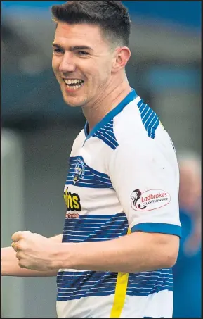  ??  ?? Ross Forbes is delighted with his form for Morton but won’t get carried away by any talk of promotion