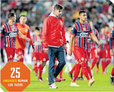  ?? ?? En la última visita del Guadalajar­a a Hidalgo sacó un empate con los Tuzos. Paunovic estaba al frente.