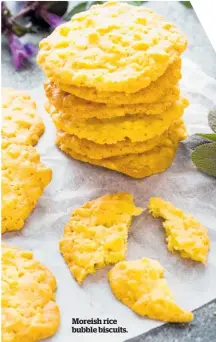  ?? ?? Moreish rice bubble biscuits.