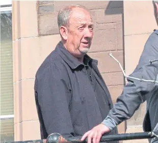  ?? Picture: Central Scotland News Agency. ?? Stuart Mackie outside Forfar Sheriff Court, where he was warned about possibly facing a custodial sentence.