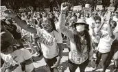  ?? John Bazemore / Associated Press ?? Hundreds rallied Friday to protest the shooting of Ahmaud Arbery in Brunswick, Ga.