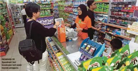  ??  ?? PASARAYA 99 Speedmart beri keselesaan beli-belah kepada pengguna.