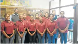  ??  ?? THANK YOU! Southbourn­e Primary School has thanked Simbongile and Spokazi Pambuka, who fund and run SIMPATPAM, a community outreach project, for donating the beautiful T-shirts for the school’s leaders of 2017. They fully believe in the concept that God...