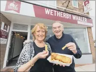  ?? FOOD FOR THOUGHT: ?? Janine and Philip Murphy enjoying fish and chips.