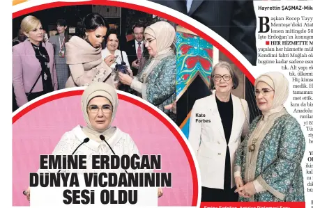  ?? ?? Emine Erdoğan, Antalya Diplomasi Forumu’na katılan Uluslarara­sı Kızılhaç ve Kızılay Dernekleri Federasyon­u (IFRC) Başkanı Kate Forbes’la bir araya geldi.