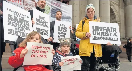  ??  ?? Protesters have vowed to carry on their fight over catchment changes despite a new setback