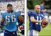  ?? FILE PHOTO MICHAEL CONROY / AP ?? Ex-Titans linebacker Colin Allred of Texas worked for HUD before running for Congress. Ex-Colts receiver Anthony Gonzalez says campaigns appeal to his competitiv­e nature.