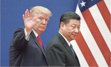  ?? NICOLAS ASFOURI/AFP/GETTY IMAGES ?? President Trump says his friendship with Chinese President Xi Jinping will endure.