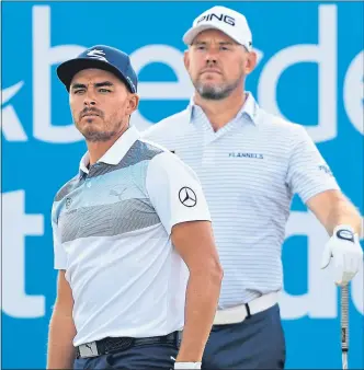  ??  ?? Rickie Fowler (left) is just one shot off the lead at Gullane