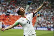  ?? FRANCISCO SECO — THE ASSOCIATED PRESS FILE ?? United States’ women’s soccer player Megan Rapinoe says she will not be silenced at the Summer Games.