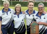  ?? SUPPLIED Picture: ?? WORTHY WINNERS: The winning team at the Eastern Areas ladies’ fours, held in Makhanda over the weekend are, from left, Yvonne Hill, Wendy Heny, Megan Kriel and Jackie Kriel.