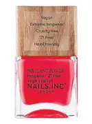  ??  ?? Set aside time for a little selfcare. Pop on a face mask, soak your feet and paint on a classic (cruelty-free) scarlet manicure.
£9, nailsinc.com
