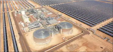  ?? PHOTO: SUPPLIED ?? The Bokpoort CSP plant has a capacity of 50MW. It took 30 months to build and has been operationa­l for more than a year.
