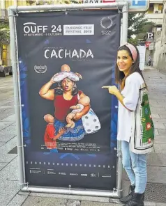  ??  ?? Marlén Viñayo celebró este nuevo reconocimi­ento para “Cachada” y con ello, la posibilida­d de internacio­nalizar más el filme.