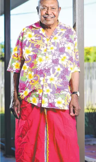  ?? Picture: ALIX SWEENEY ?? LONG BATTLE: Torres Strait Island elder Francis Tapim, 72, says the fight for legal recognitio­n of traditiona­l adoptions has gone on for decades.