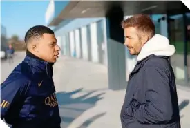  ?? ?? Mbappé tiene una buena amistad con David Beckham, dueño del Inter Miami de la MLS.