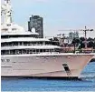  ?? ?? THE Eclipse is one of the world’s biggest yachts at 162.5m long. | Reuters