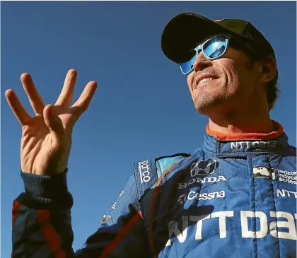  ?? CHRISTIAN PETERSEN/GETTY IMAGES ?? Scott Dixon is chasing a fifth Indycar championsh­ip title this weekend.