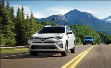  ??  ?? Driving the RAV4Hybrid is a pleasant experience and many people riding in it, or even driving it, might not notice that it is a hybrid.