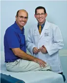  ??  ?? Family medicine physician Dr. Dean Traiger and patient