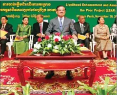  ?? PHA LINA ?? Interior Minister Sar Kheng chairs an event yesterday in Phnom Penh.