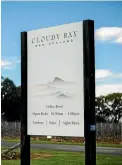  ??  ?? Cloudy Bay is concentrat­ing on three wines, sauvignon blanc, chardonnay and pinot noir.