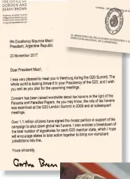  ??  ?? GORDON BROWN. El ex primer ministro británico envió una carta al Presidente por su rol en el G20.