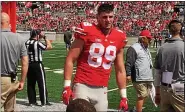  ?? JOHN KAMPF — THE NEWS-HERALD ?? Ohio State’s Luke Farrell got an invitation to the 96th annual East-West Shrine game, but the game was cancelled because of the novel coronaviru­s.