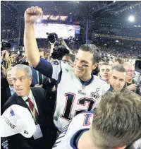  ??  ?? LEGEND Brady celebrated six Super Bowl wins with Patriots