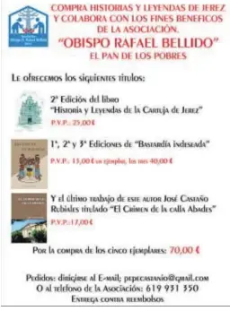  ??  ?? Libros que oferta la ONG.