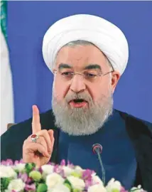  ?? ATTA KENARE AGENCE FRANCE-PRESSE ?? Hassan Rohani a tenu une conférence de presse, lundi, à Téhéran.