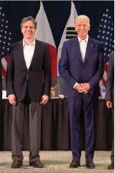  ?? US Air Force Flickr photo ?? Antony Blinken as US Under Secretary of State with Vice President Biden in 2016. As SecState under President Biden, Blinken begins with institutio­nal knowledge of issues, including Canada-US files, that was conspicuou­sly lacking under the previous Trump administra­tion.